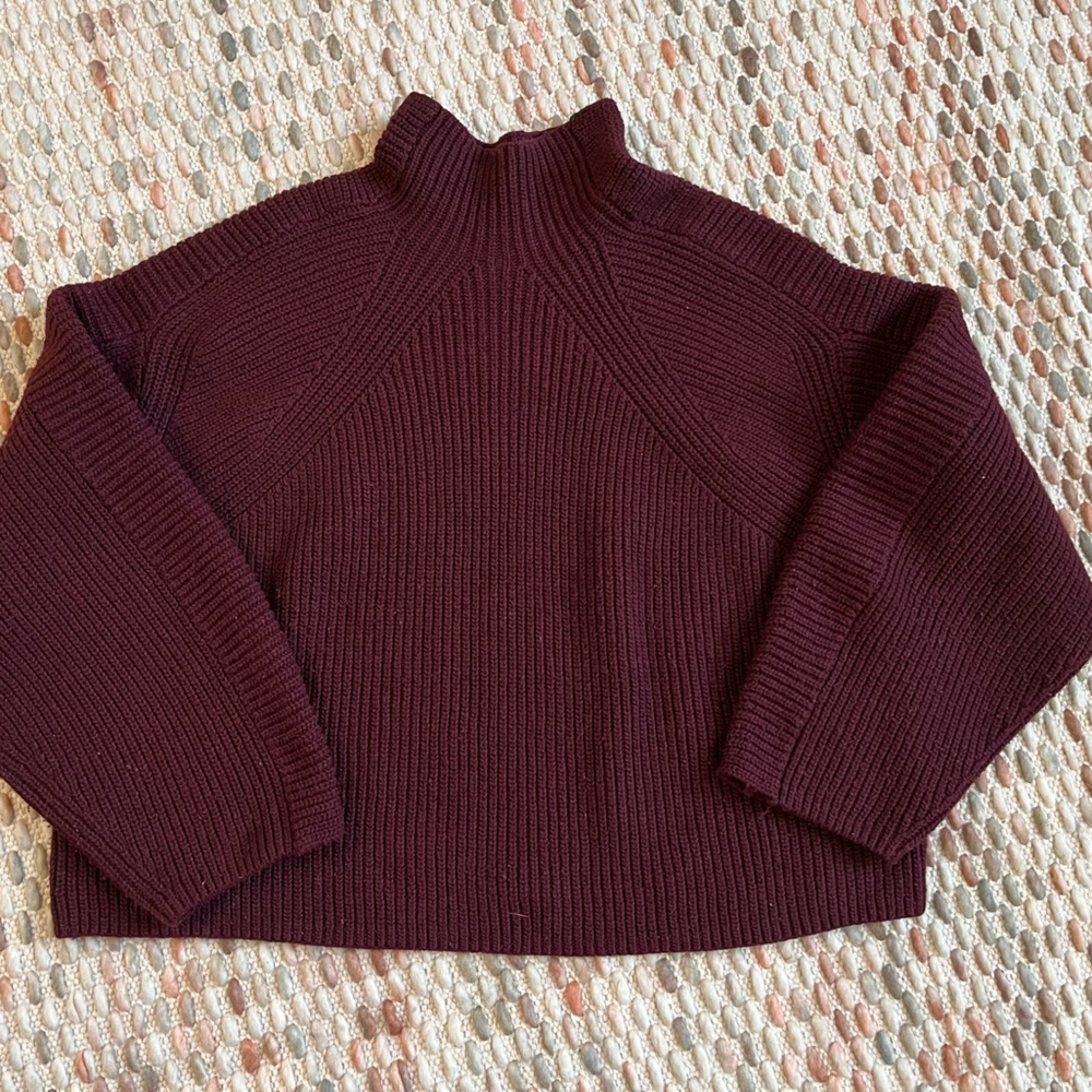 Cropped Burgundy Sweater